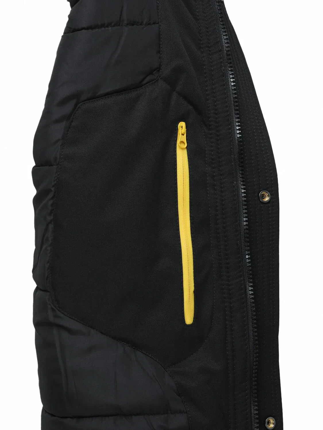Siyah Regular Fit Kapüşonlu Casual Dokuma Kaban - 7