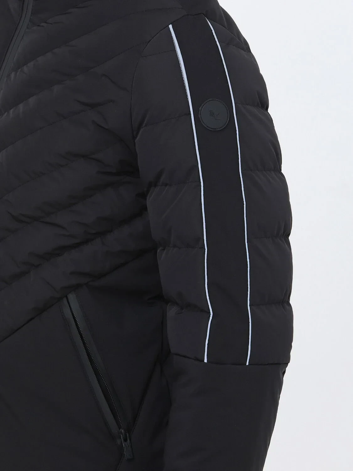 Siyah Regular Fit Kapüşonlu Casual Dokuma Mont - 4