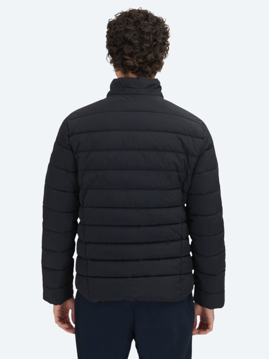 Siyah Regular Fit Kapüşonlu Casual Dokuma Mont - 7