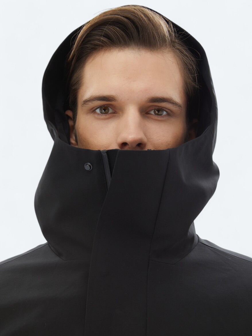 Siyah Regular Fit Kelebek Yaka Casual Dokuma Kaban - 12