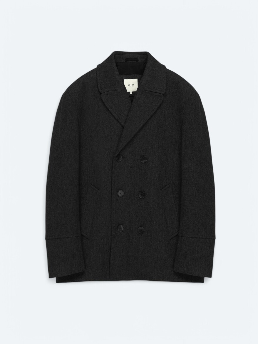 Siyah Regular Fit Kruvaze Yaka Casual Örme Kaban - 7