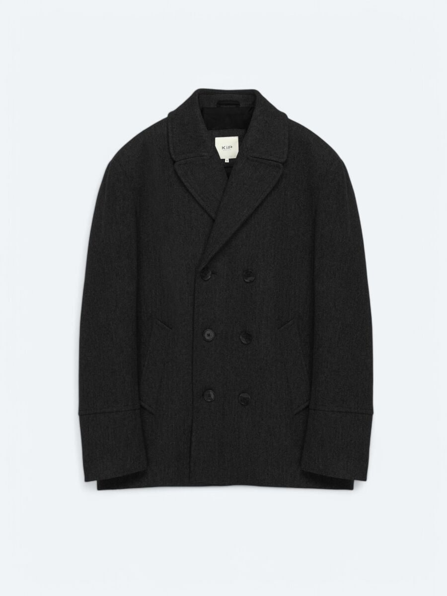 Siyah Regular Fit Kruvaze Yaka Casual Örme Kaban - 7