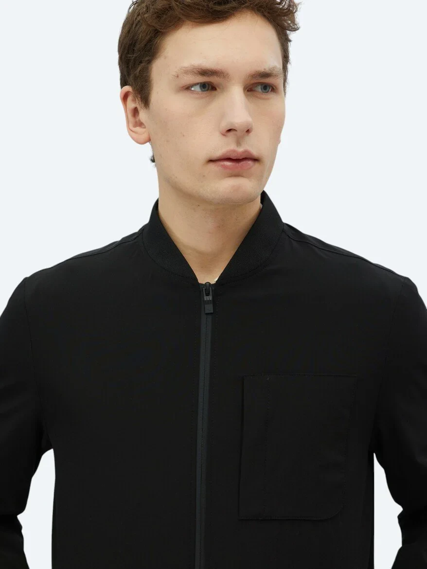 Siyah Regular Fit Spor Ceket 
