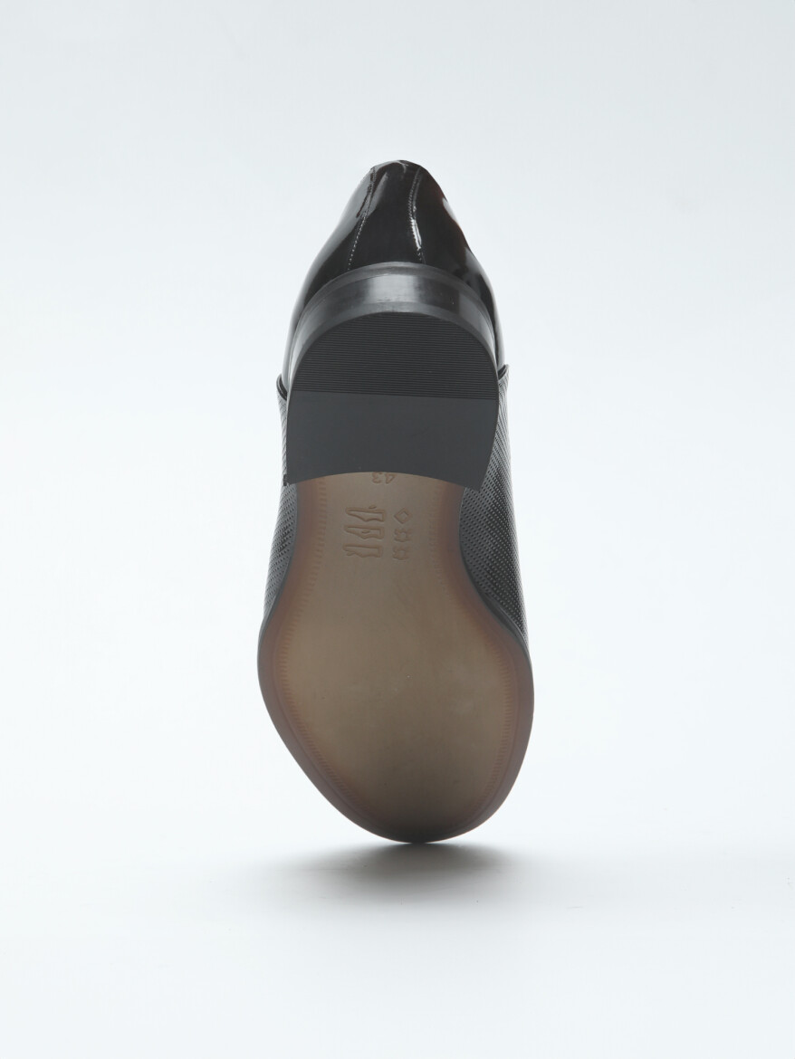 Siyah Rugan Klasik Smokin Ayakkabı - 4