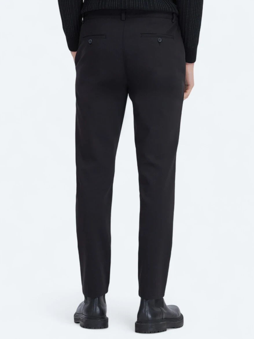 Siyah Teknik Casual Pantolon - 4
