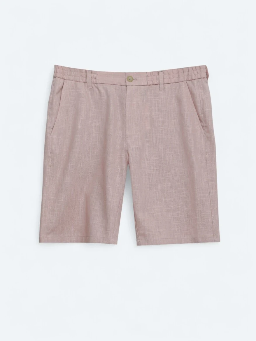 Somon Dokuma Jogging Fit Casual Pamuk Karışımlı Bermuda 