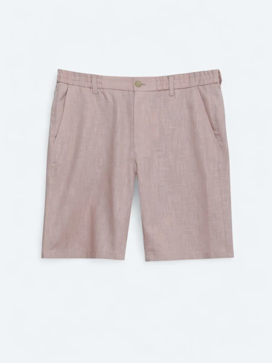Somon Dokuma Jogging Fit Casual Pamuk Karışımlı Bermuda - 1
