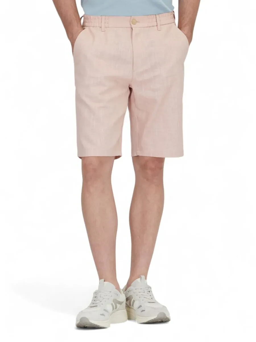 Somon Dokuma Jogging Fit Casual Pamuk Karışımlı Bermuda - 2