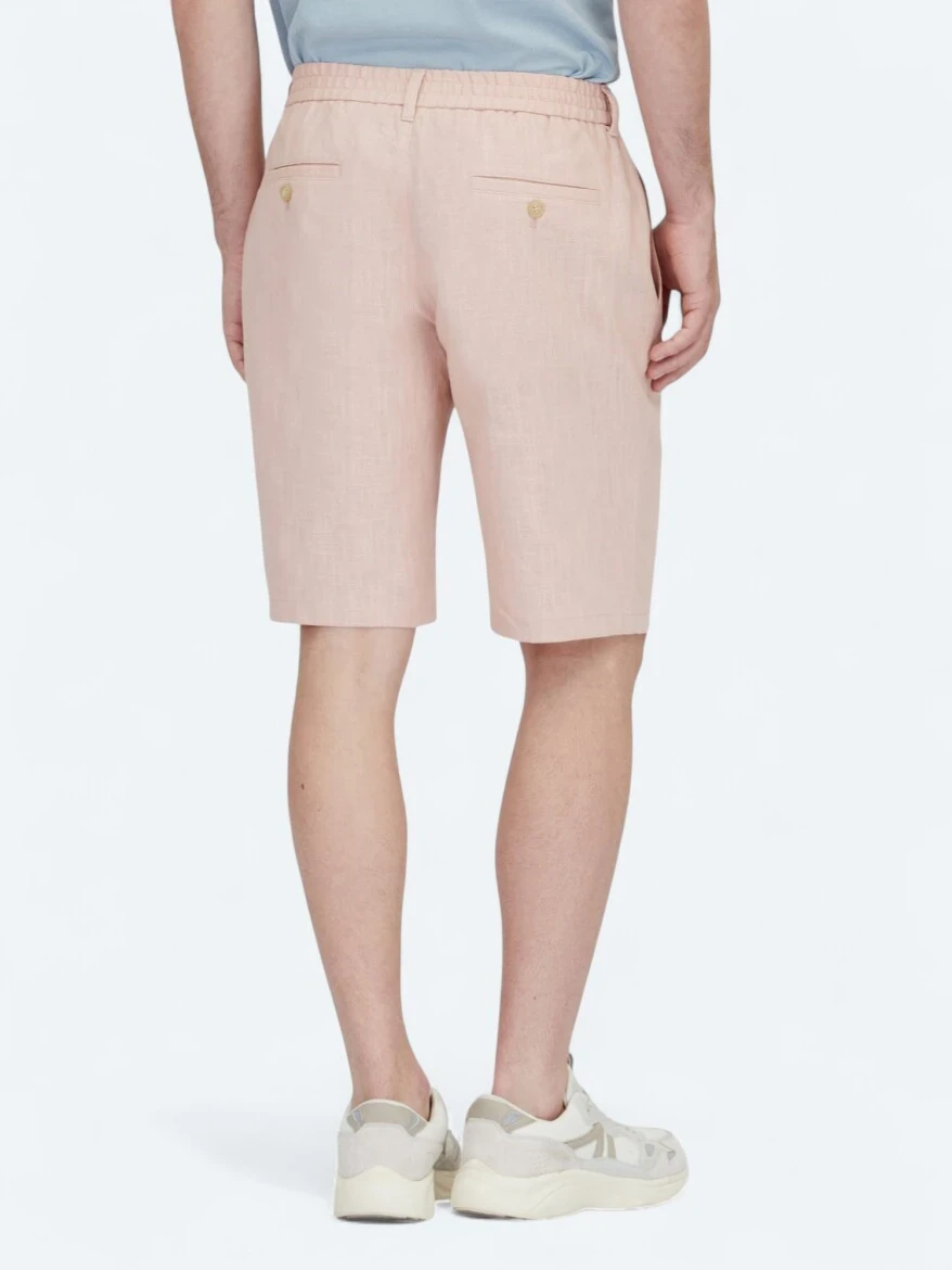 Somon Dokuma Jogging Fit Casual Pamuk Karışımlı Bermuda 