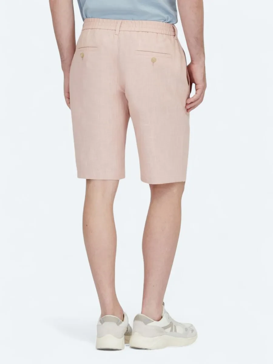 Somon Dokuma Jogging Fit Casual Pamuk Karışımlı Bermuda - 4