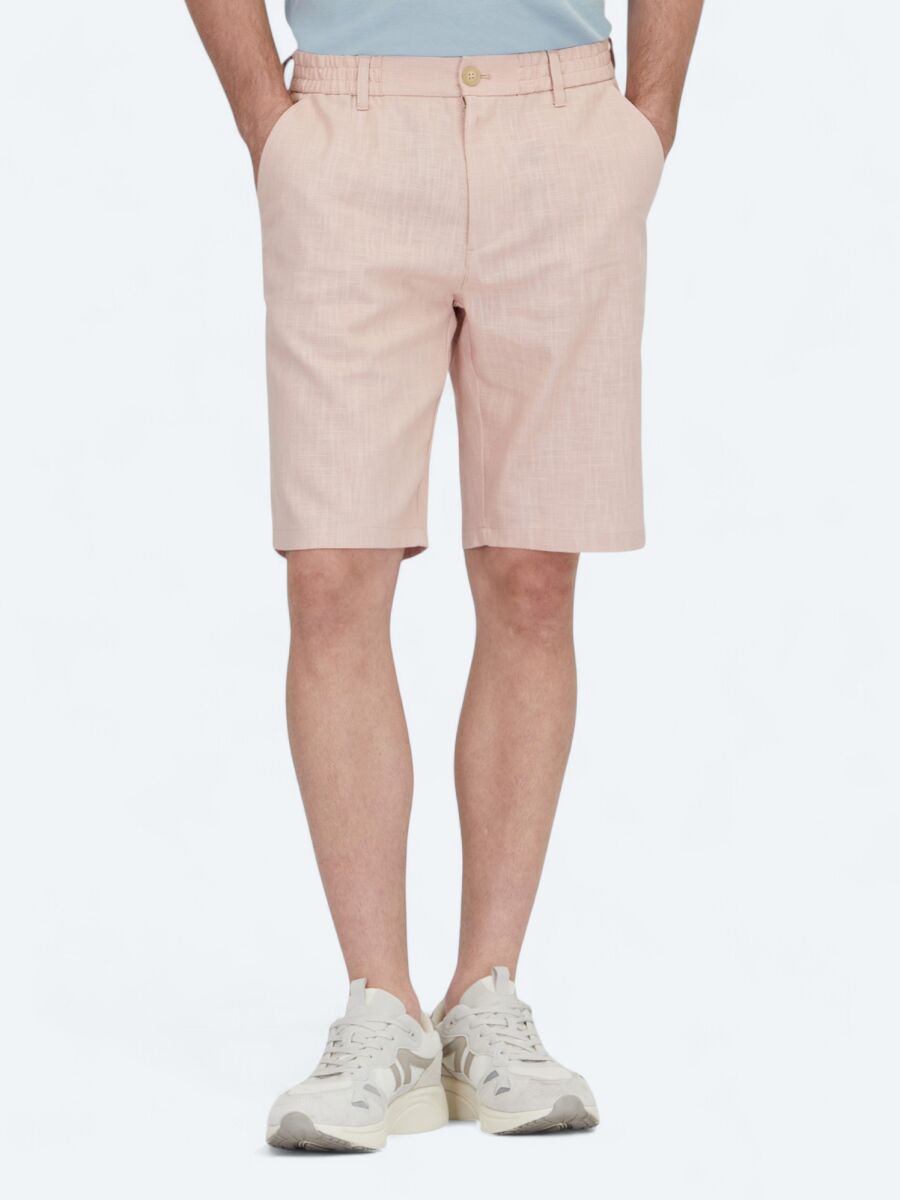 Somon Dokuma Jogging Fit Casual Pamuk Karışımlı Bermuda - 2