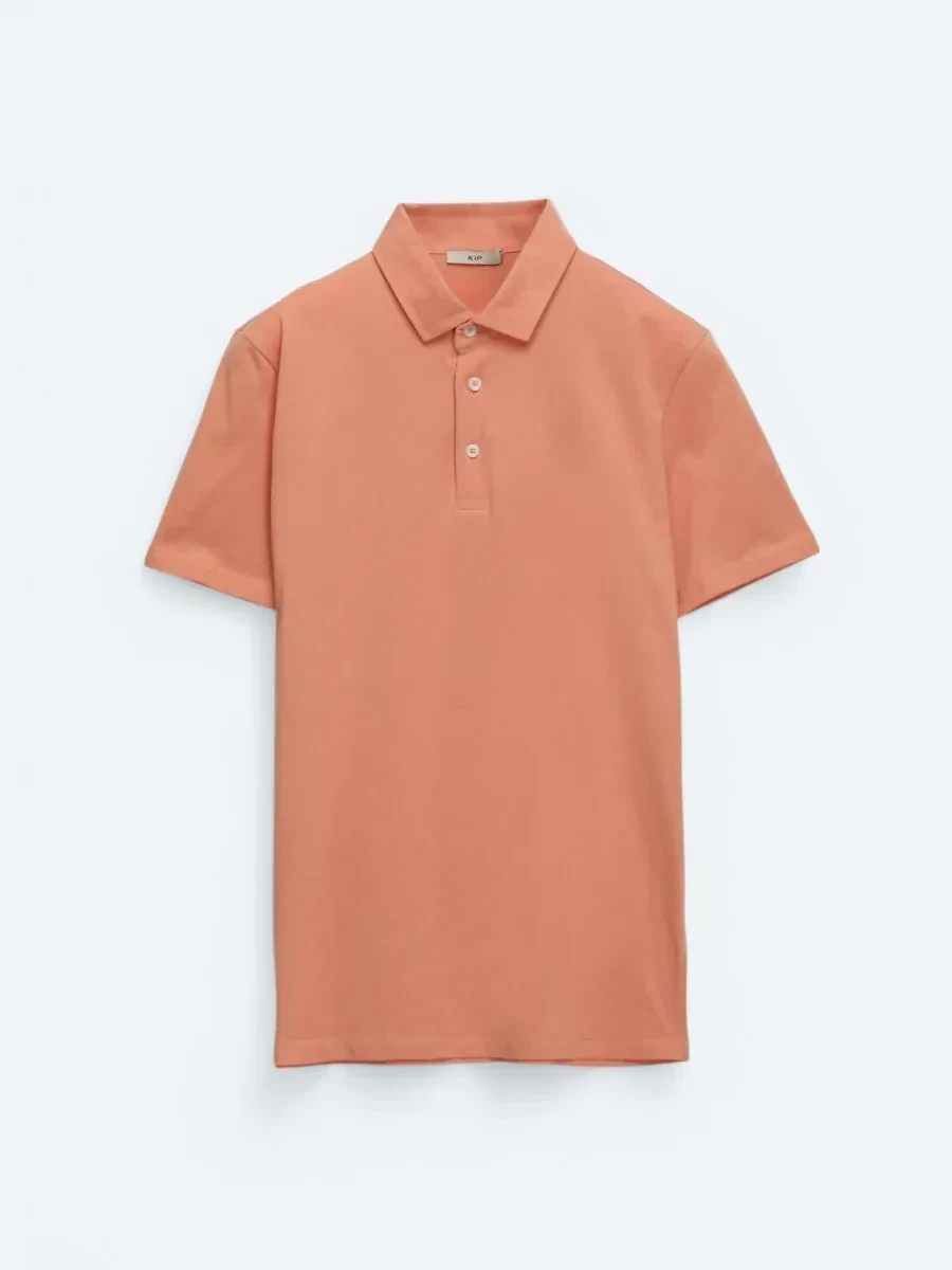 Somon Düz Polo Yaka %100 Pamuk T-Shirt - 7
