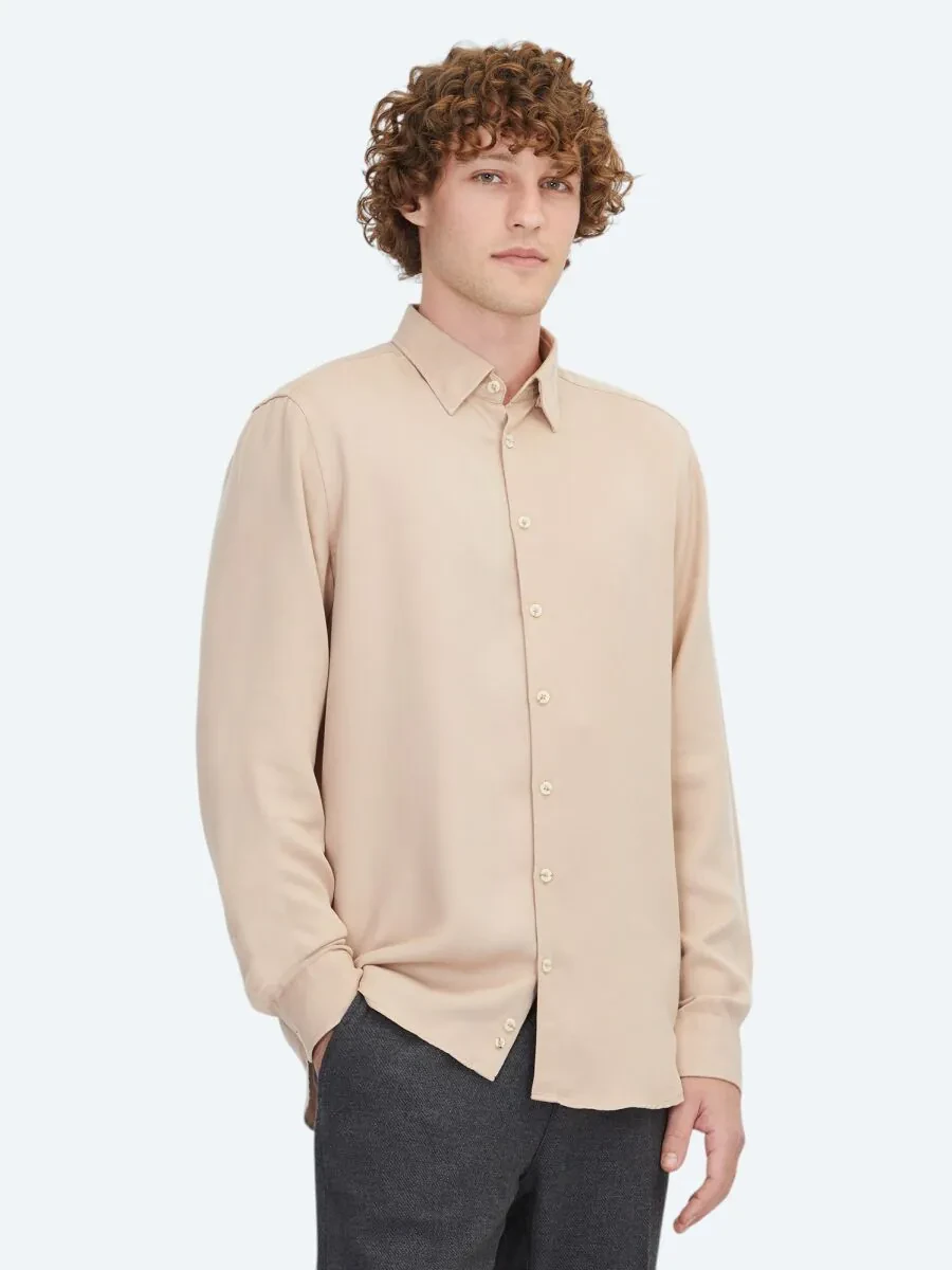 Somon Regular Fit Dokuma Casual Gömlek - 1