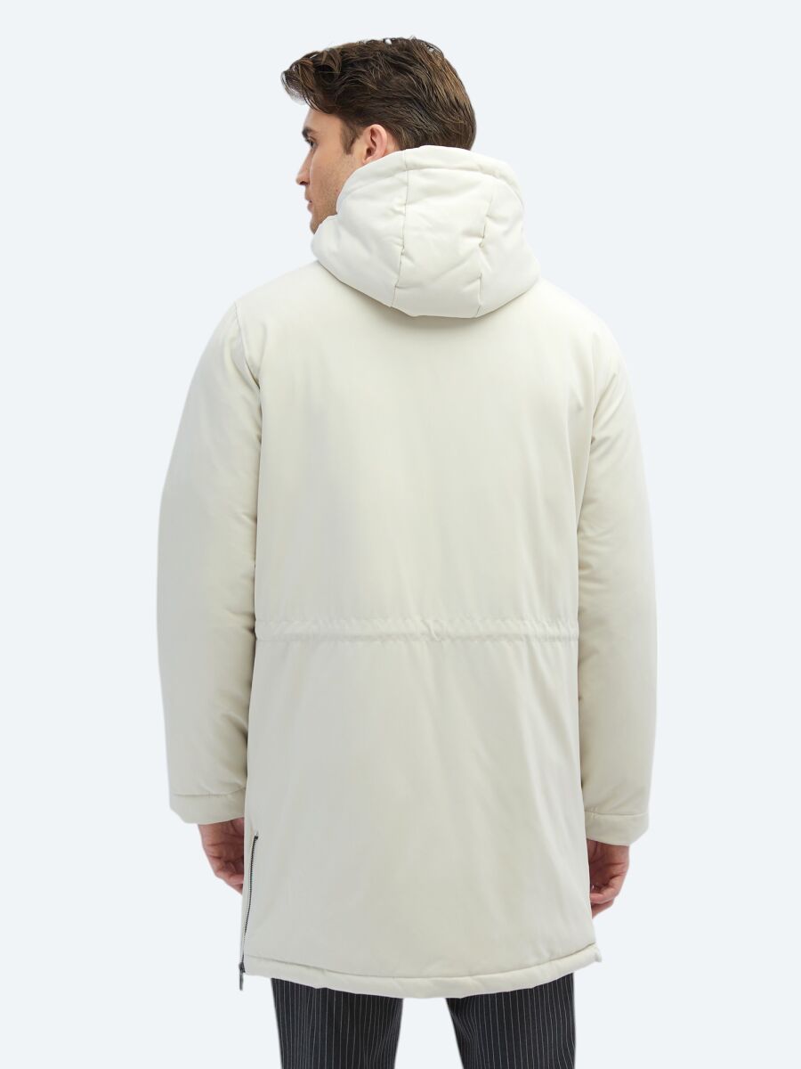 Stone Comfort Fit Hooded Casual Weaving Coat - 10