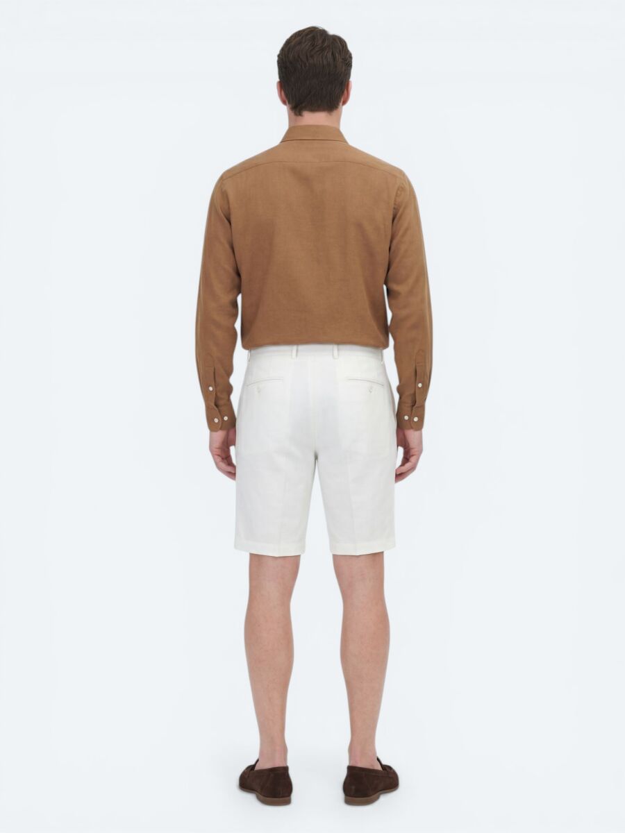 Stone Material Jogging Fit Casual Cotton Blended Bermuda - 5