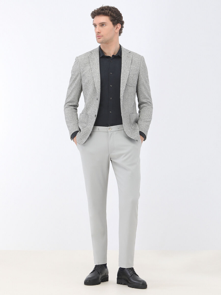 Stone Patterned Modern Fit Jacket - 2