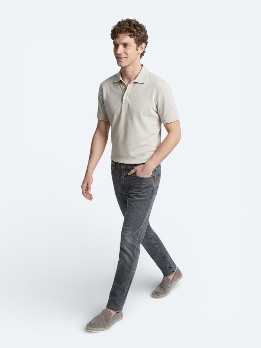 Stone Plain 100% Cotton T-Shirt - KİP