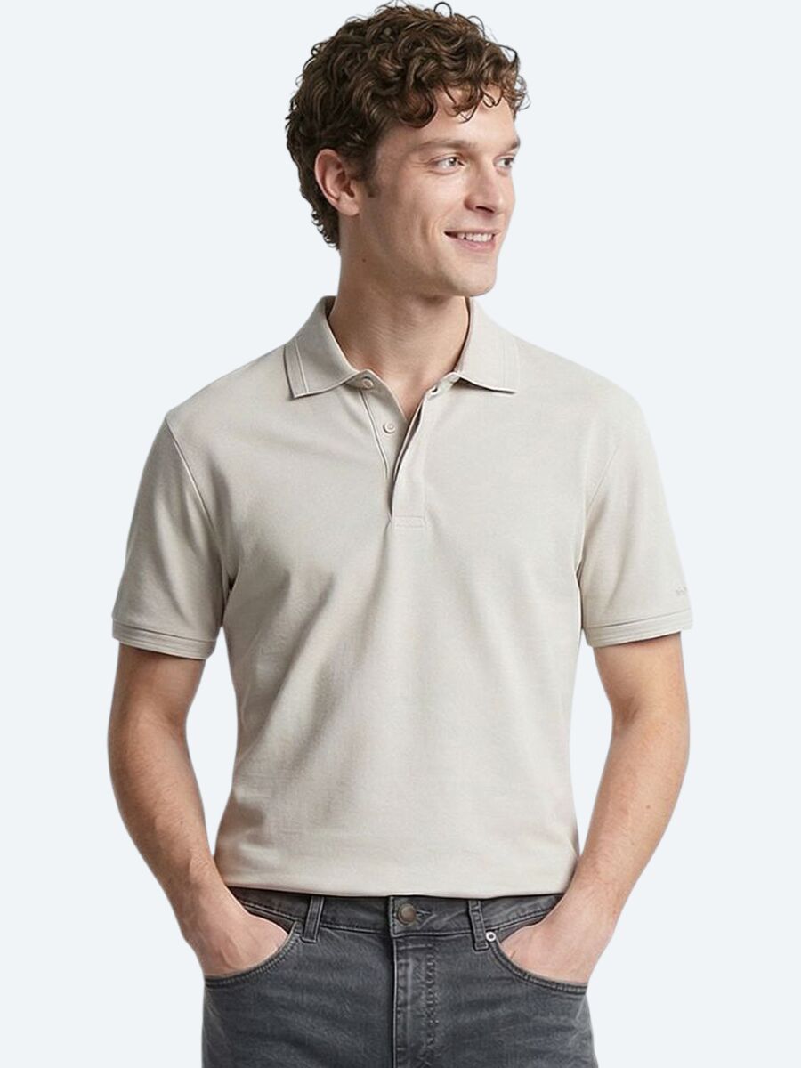 Stone Plain 100% Cotton T-Shirt - 4