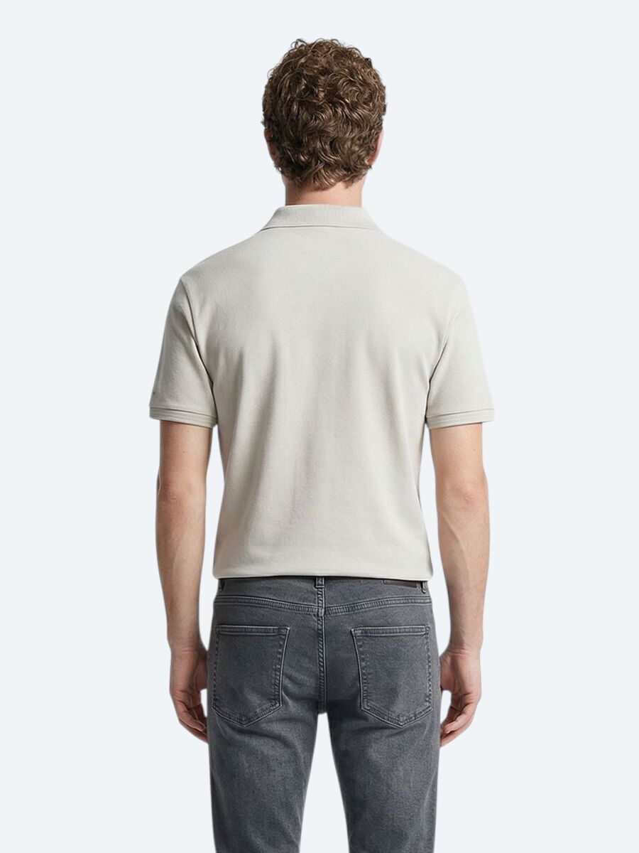 Stone Plain 100% Cotton T-Shirt - 5