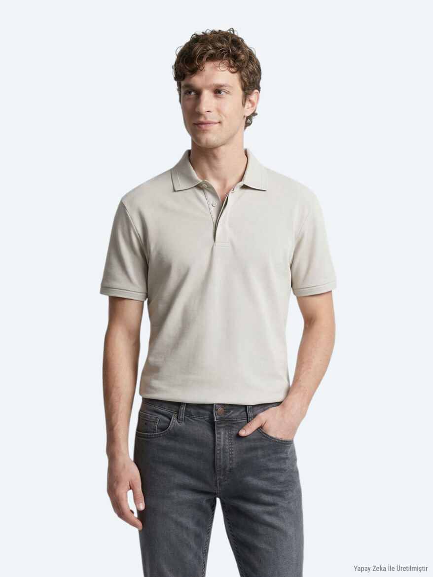Stone Plain 100% Cotton T-Shirt 