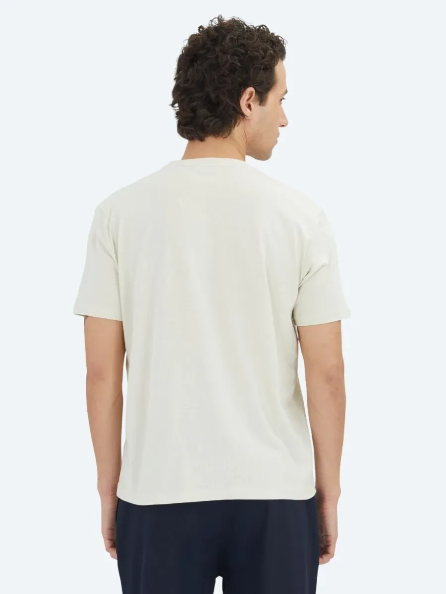 Stone Plain Crew Neck 100% Cotton T-Shirt - 5