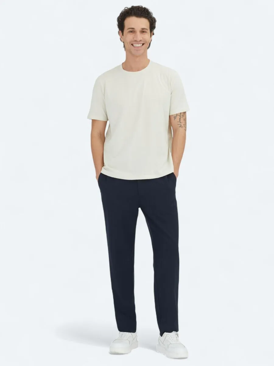 Stone Plain Crew Neck 100% Cotton T-Shirt - 2