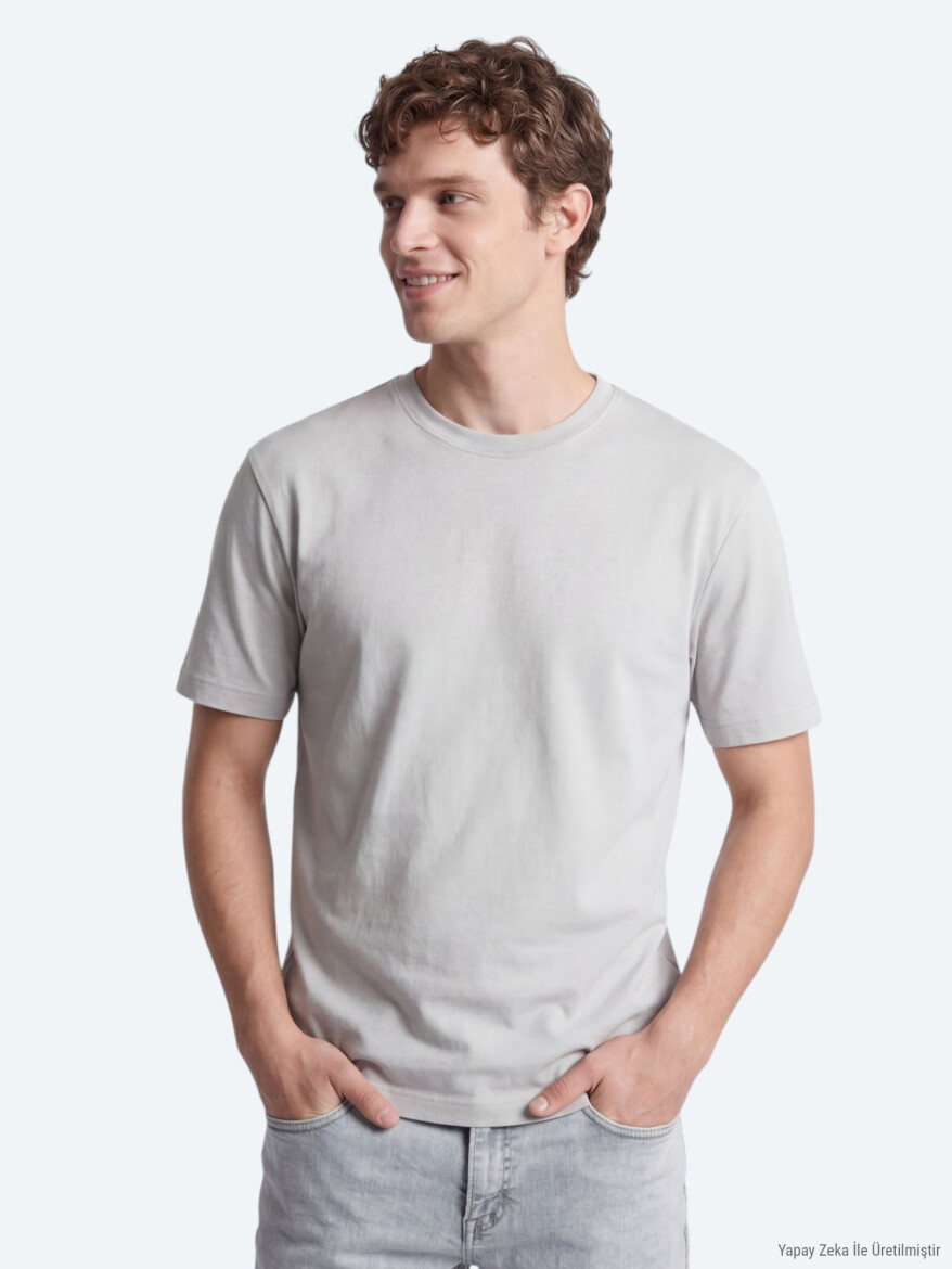 Stone Plain T-Shirt - 2