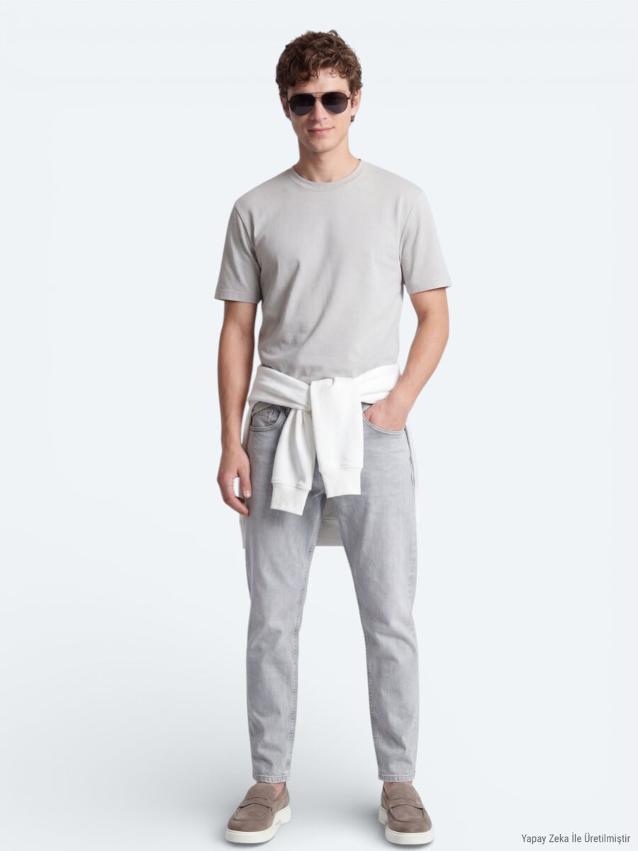 Stone Plain T-Shirt - 4
