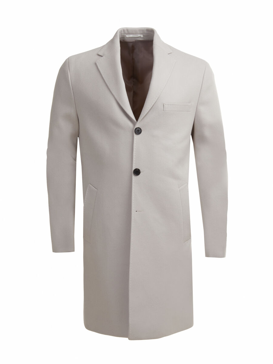 Stone Regular Fit Butterfly Collar Classical Knitting Overcoat - 1