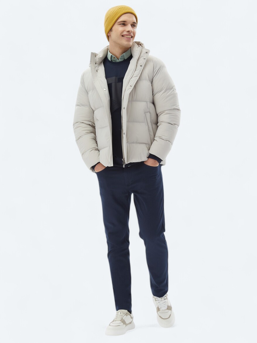 Stone Regular Fit Casual Weaving Coat - 2