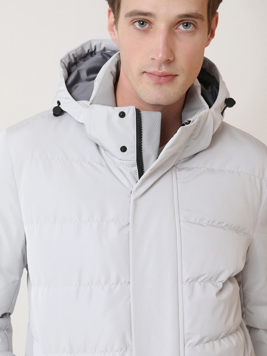 Stone Regular Fit Hooded Casual Weaving Coat - 5