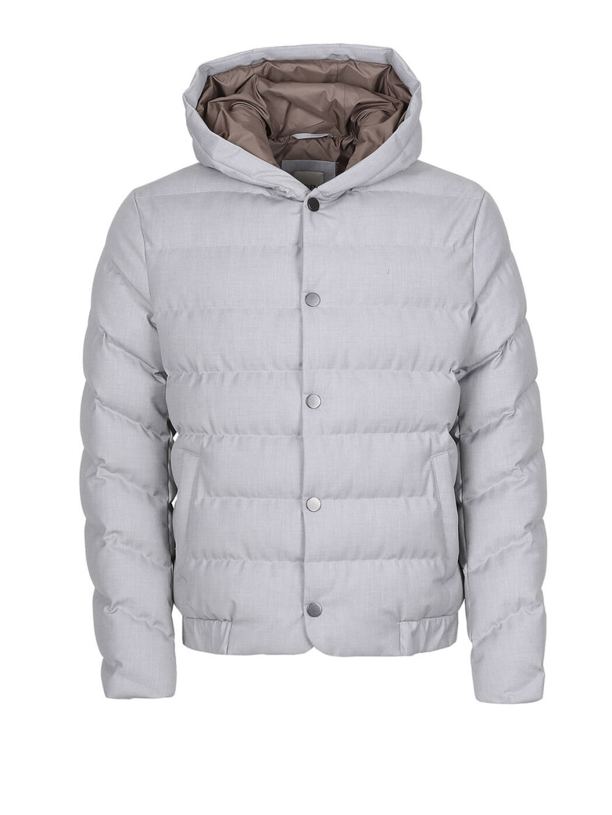 Stone Regular Fit Hooded Casual Weaving Coat - 7