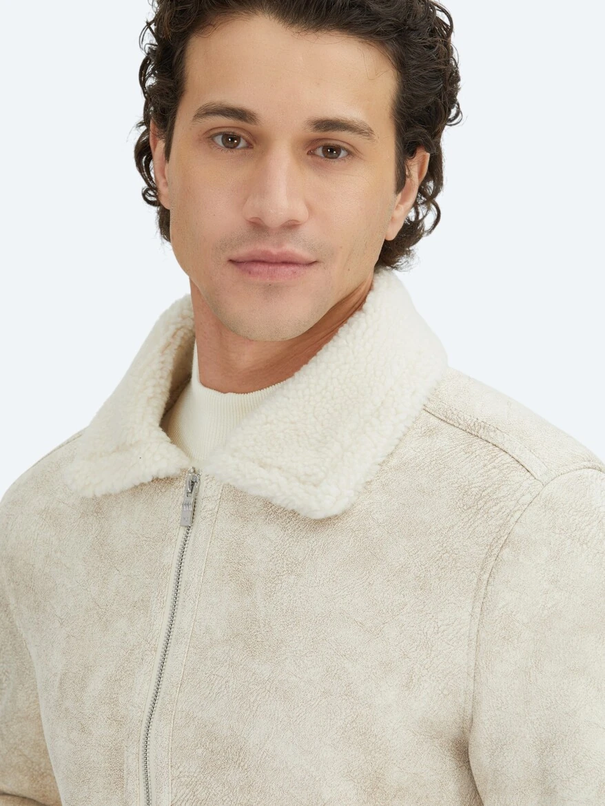 Stone Regular Fit Shirt Collar Casual Weaving Coat - 4