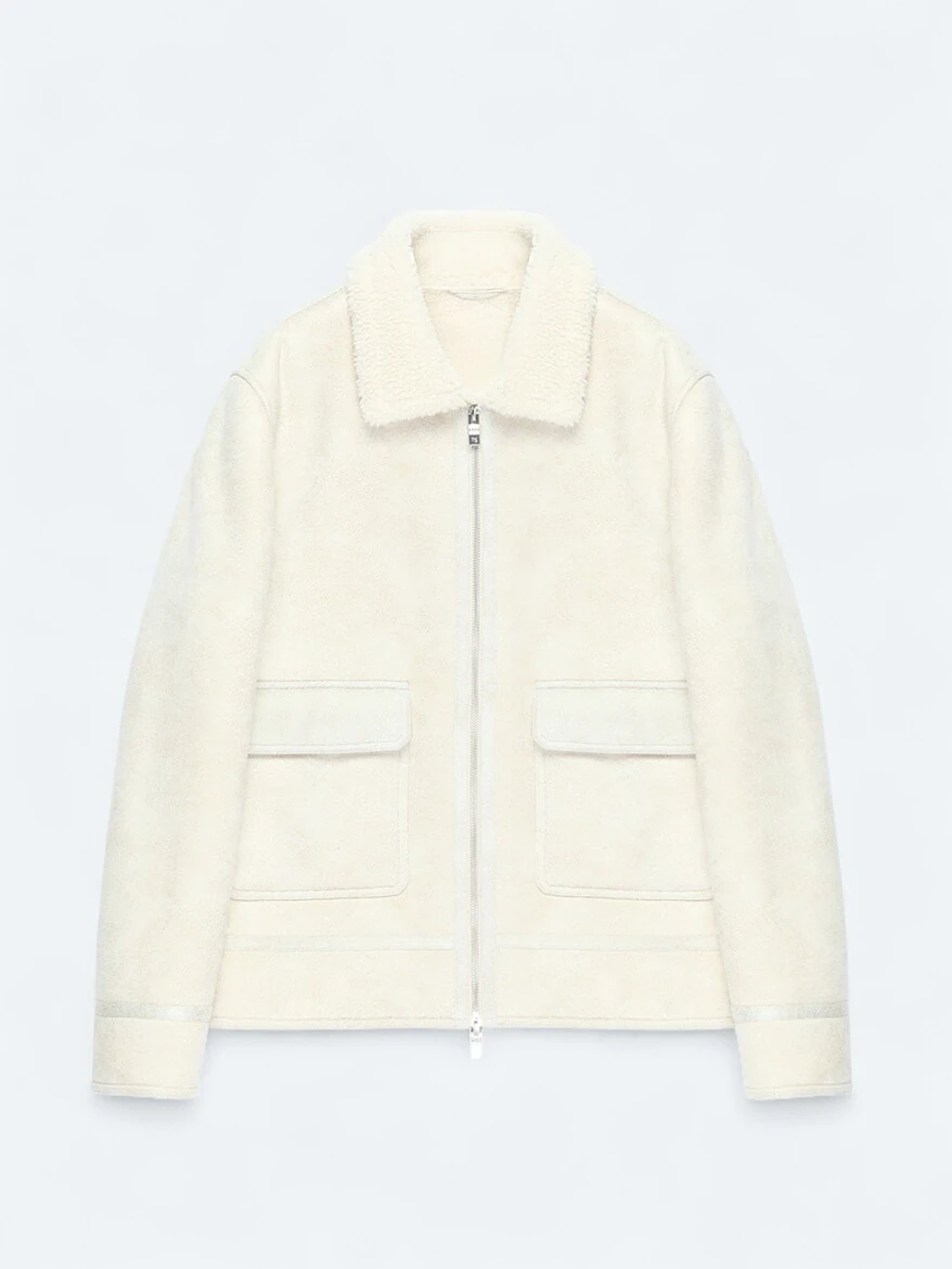 Stone Regular Fit Shirt Collar Casual Weaving Coat - 8