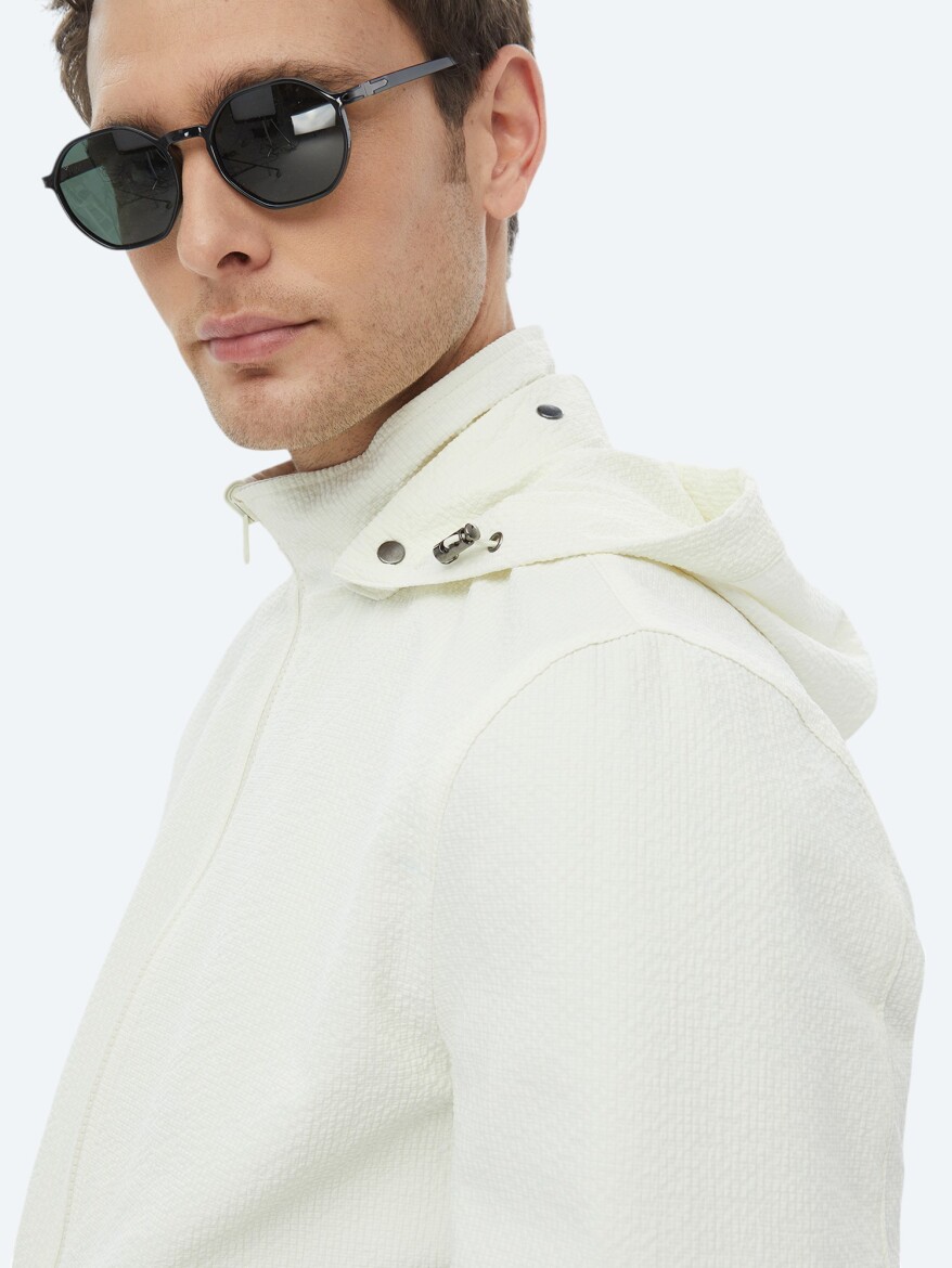 Stone Regular Fit Turtleneck Casual Weaving Double-Sided Coat - 6