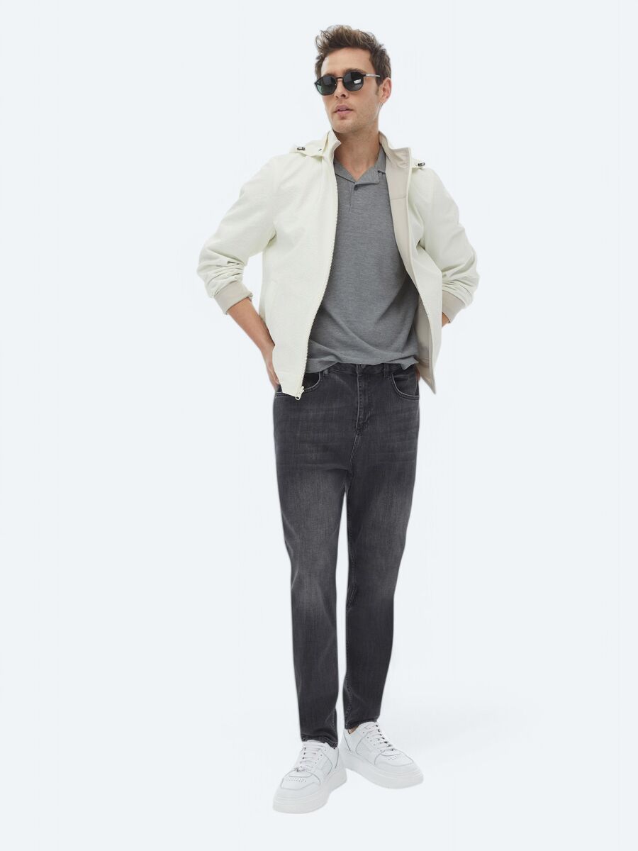 Stone Regular Fit Turtleneck Casual Weaving Double-Sided Coat - 9