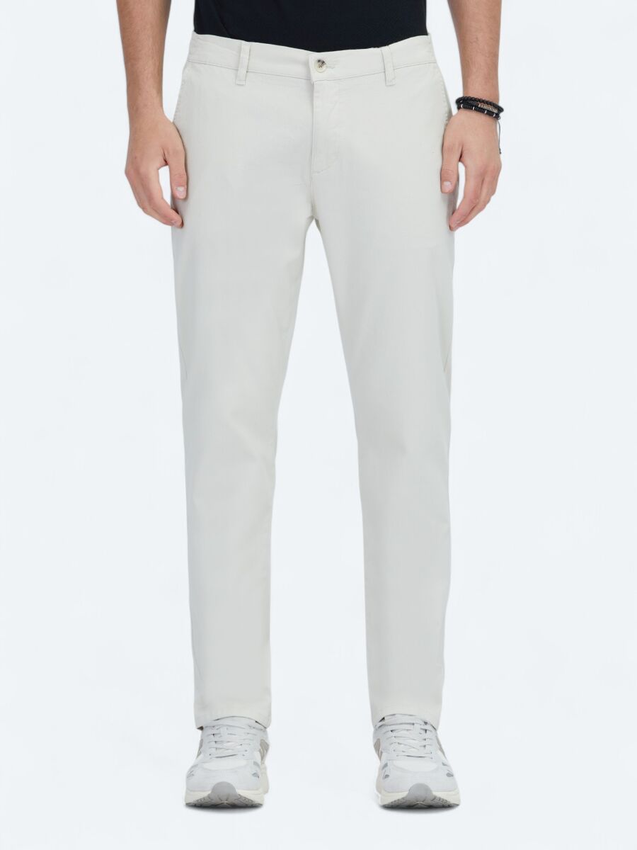 Stone Weaving Jogging Fit Casual Cotton Blended Trousers - 2