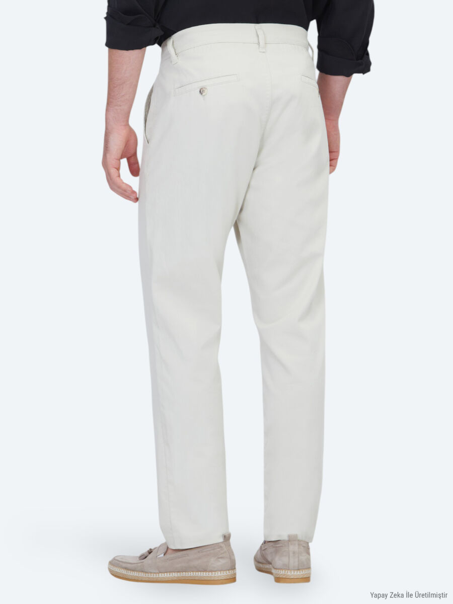 Stone Weaving Jogging Fit Casual Cotton Blended Trousers - 4
