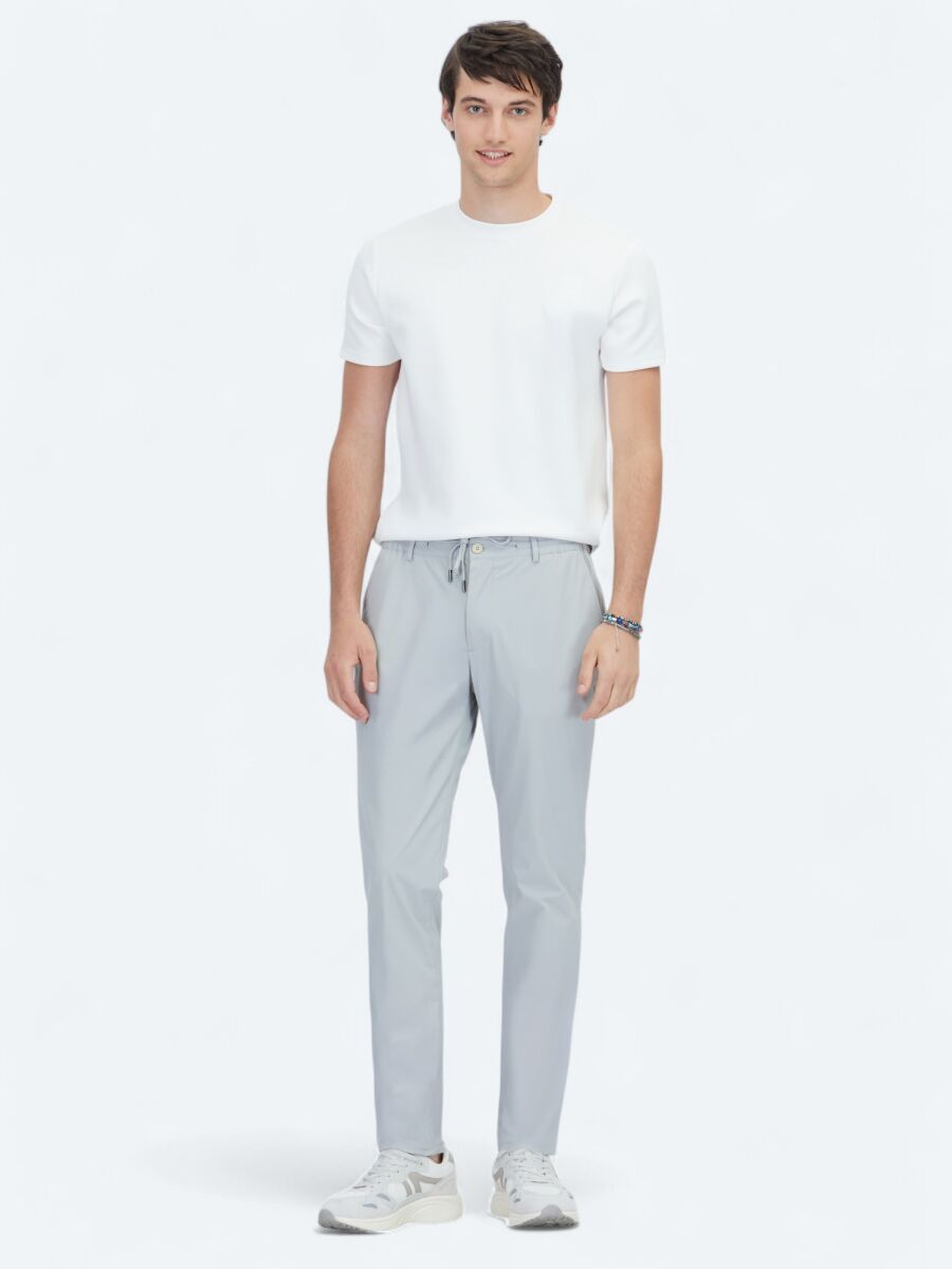 Stone Weaving Jogging Fit Casual Trousers - 1