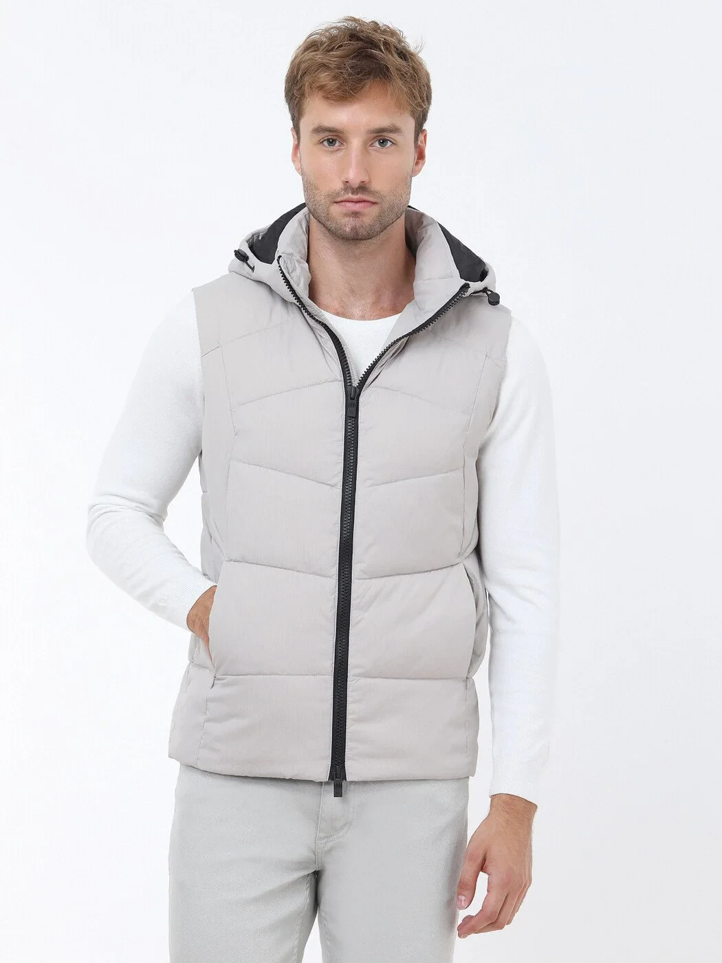 Stone Weaving Puffer Vest - 2