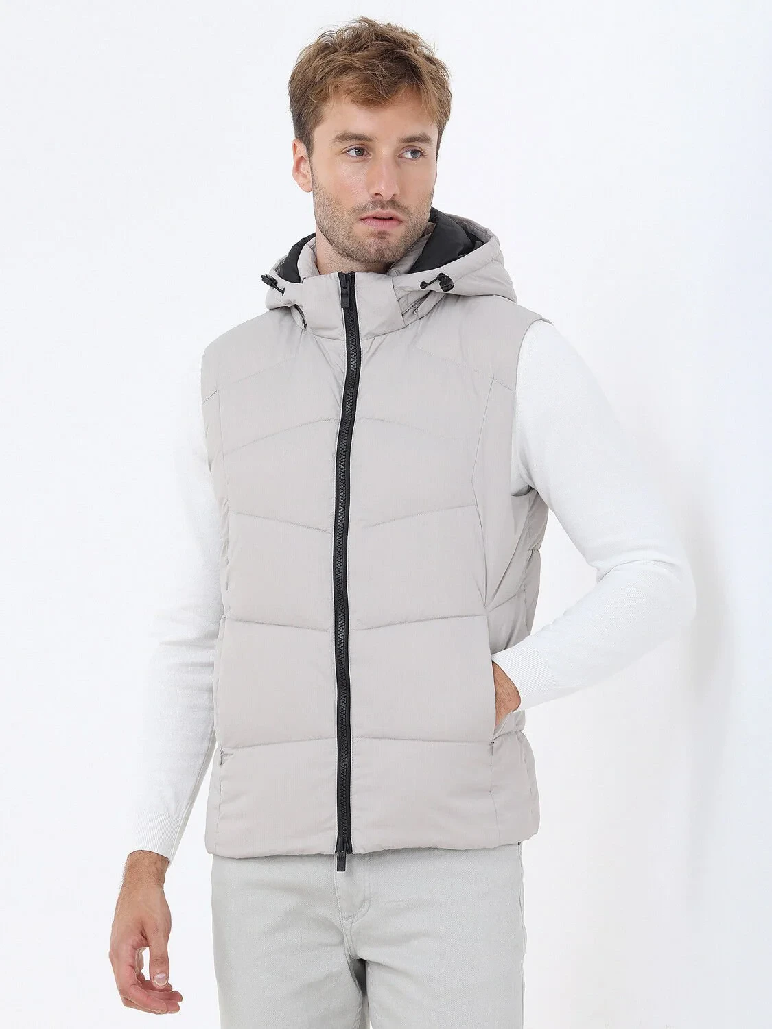 Stone Weaving Puffer Vest - 3