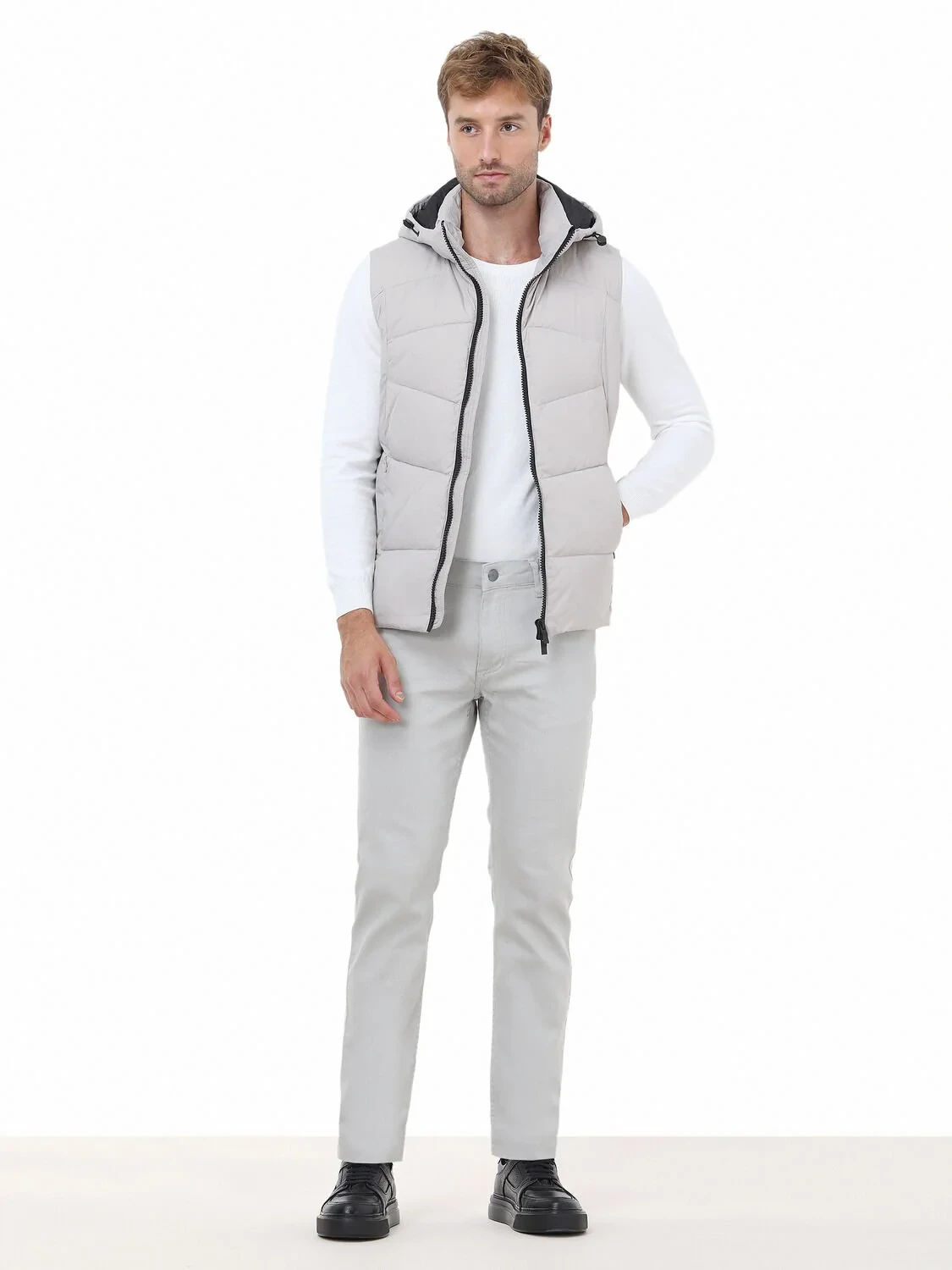 Stone Weaving Puffer Vest - 4