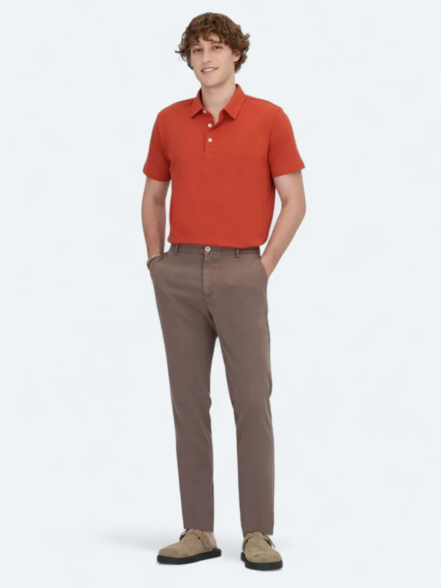 Tarçın Polo Yaka Pamuk Karışımlı T-Shirt - 2