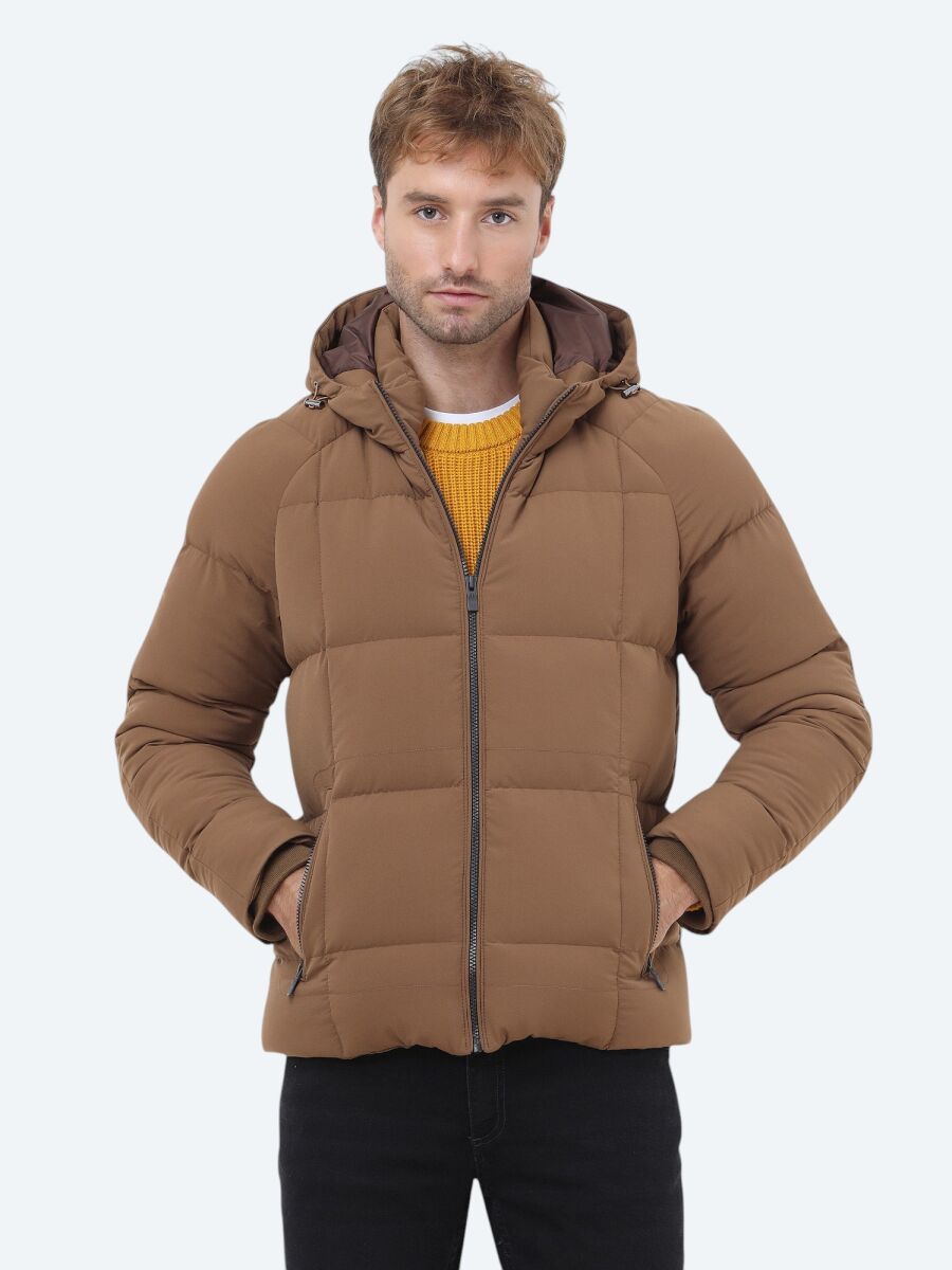 Tarçın Regular Fit Kapüşonlu Casual Dokuma Mont - 2