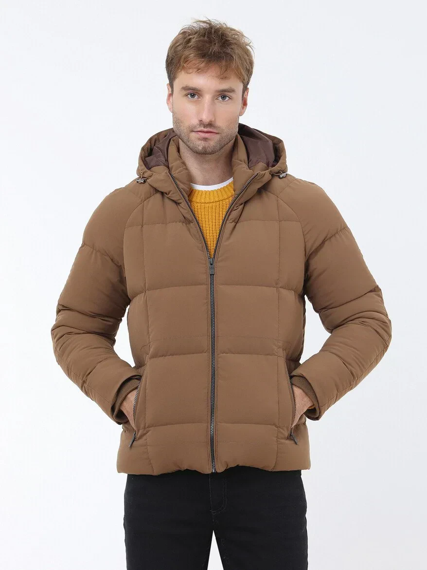 Tarçın Regular Fit Kapüşonlu Casual Dokuma Mont - 1