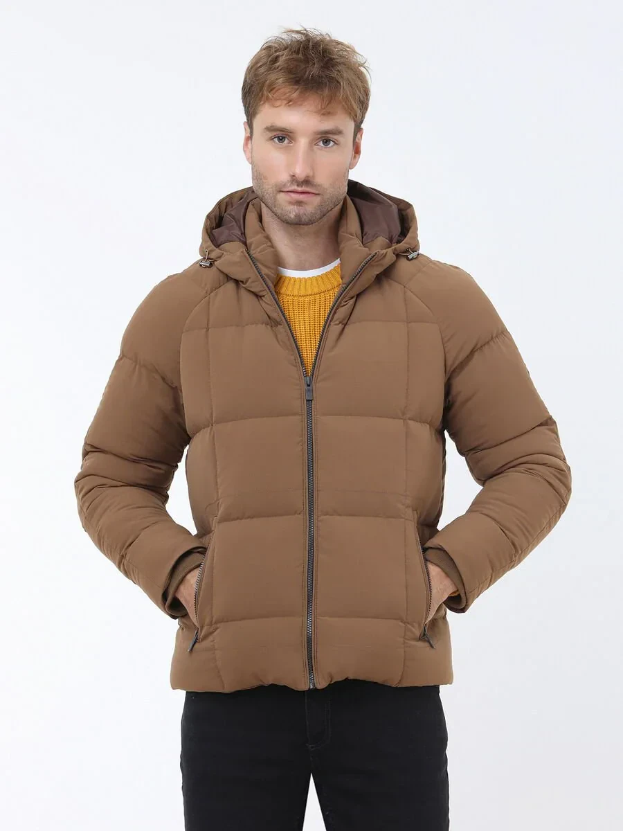 Tarçın Regular Fit Kapüşonlu Casual Dokuma Mont - 1