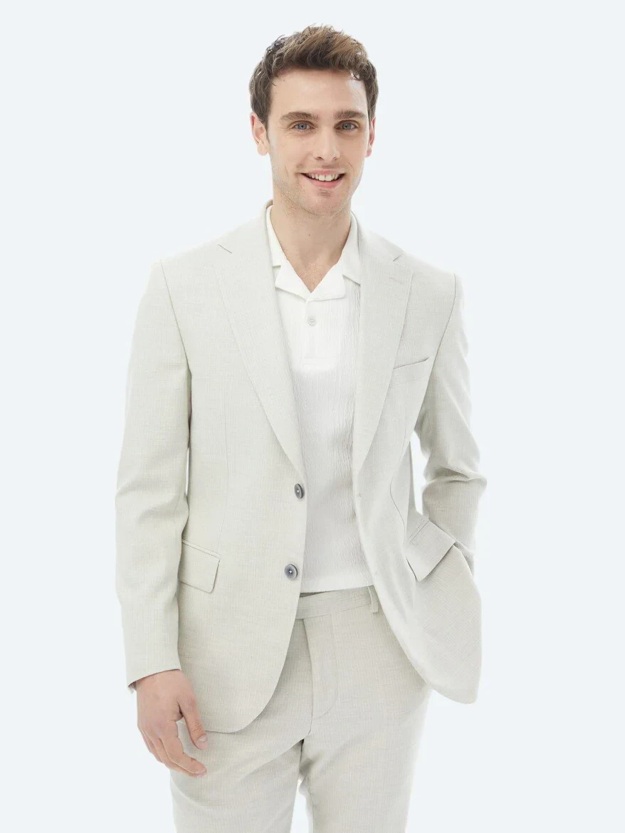Taş Desenli Modern Fit Takım Elbise - 5