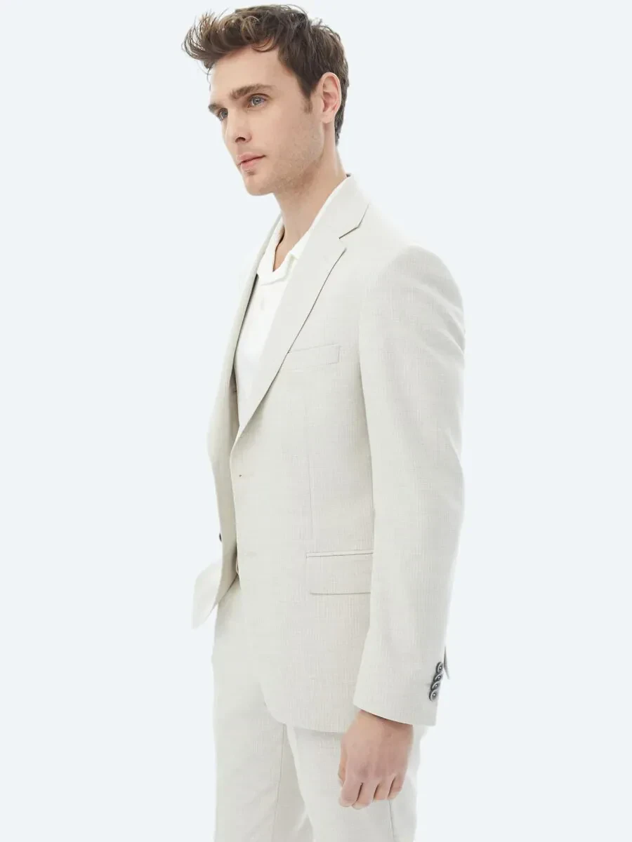 Taş Desenli Modern Fit Takım Elbise - 6