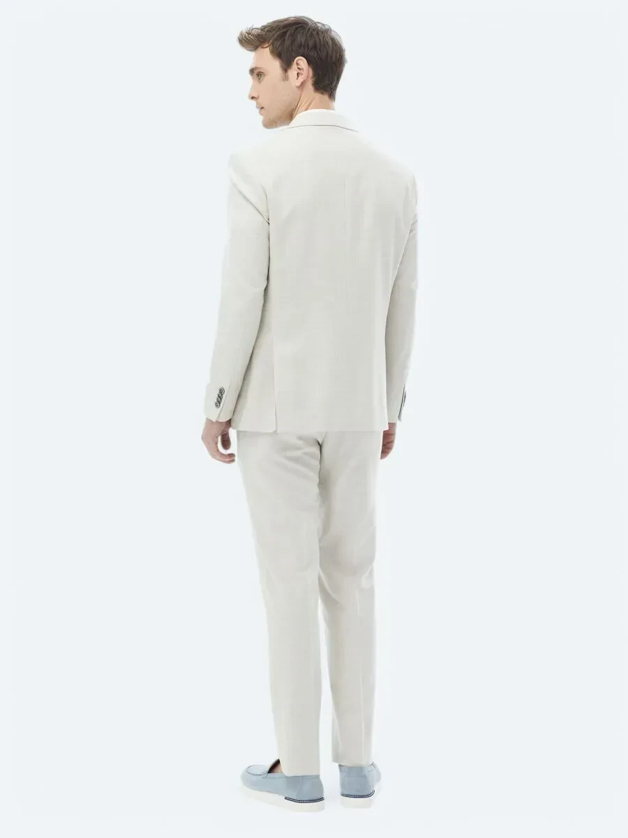 Taş Desenli Modern Fit Takım Elbise - 8
