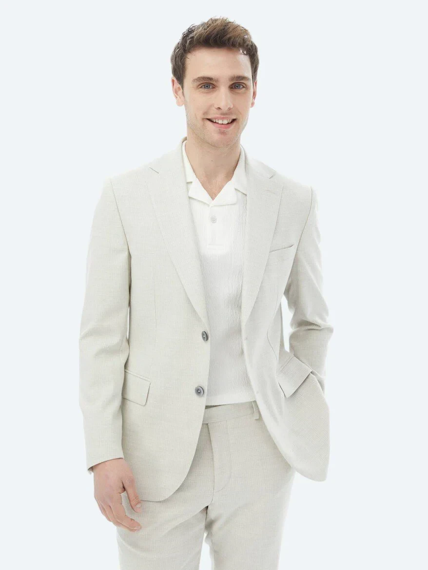 Taş Desenli Regular Fit Takım Elbise - 4